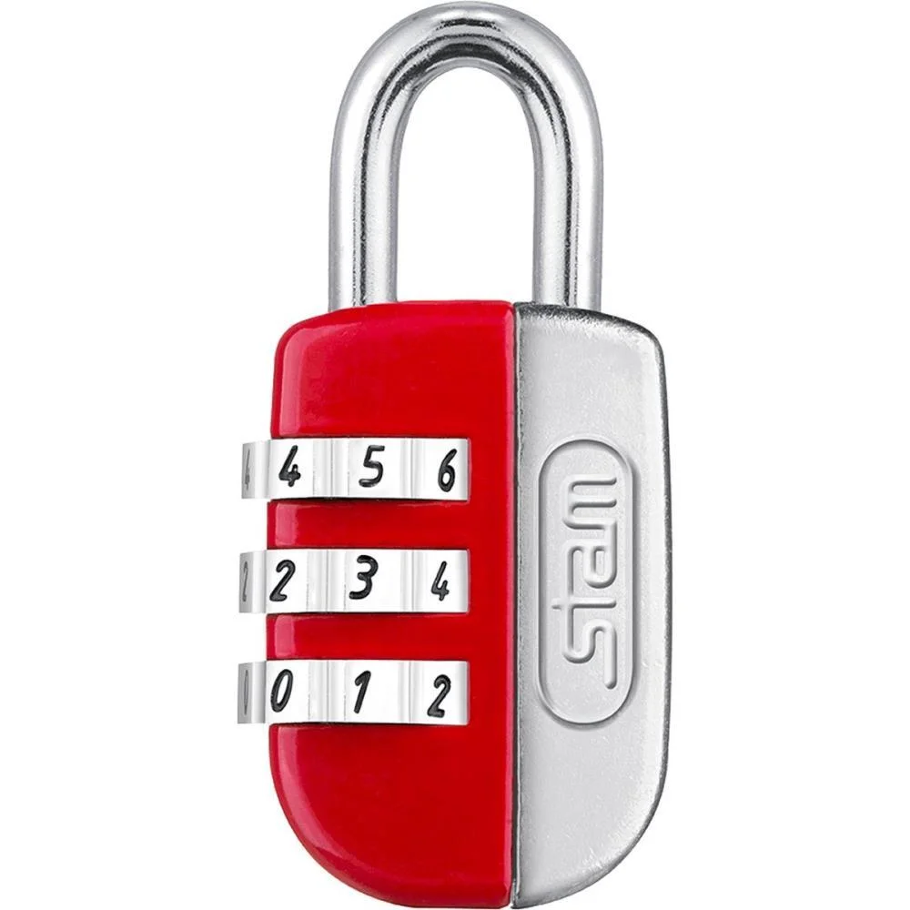 CADEADO SEGREDO 20MM LIFE COLORS VERMELHO STAM (UNIDADE) - imagem 3