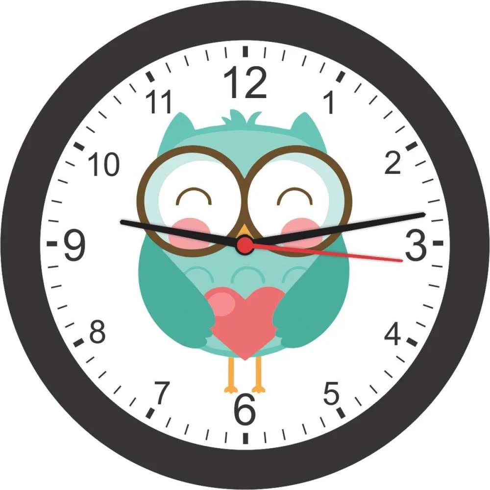 RELOGIO DE PAREDE REDONDO PTO CORUJINHA VD 21,7C BELLS (UNIDADE) - imagem 3