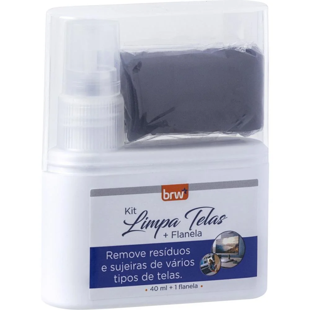 PRODUTO PARA LIMPEZA SPRAY LIMPA TELAS 40ML+FLANELA BRW (DP.C/06) - imagem 3