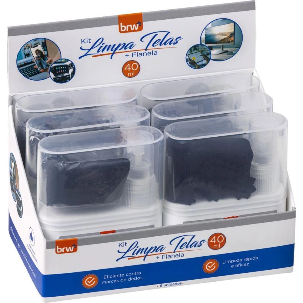 PRODUTO PARA LIMPEZA SPRAY LIMPA TELAS 40ML+FLANELA BRW (DP.C/06) - imagem 6