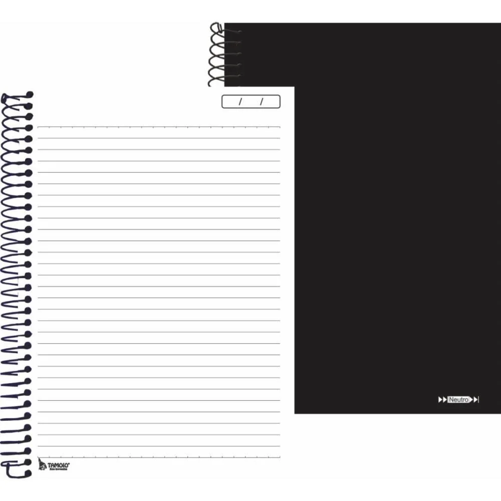 CADERNO 01X1 CAPA DURA NEUTRO PRETO 96F SEM PAUTA TAMOIO (PCT.C/04) - imagem 2
