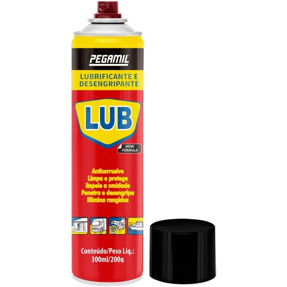 AEROSSOL MULTIUSO SPRAY LUBRI  300ML PEGAMIL (UNIDADE) - imagem 3