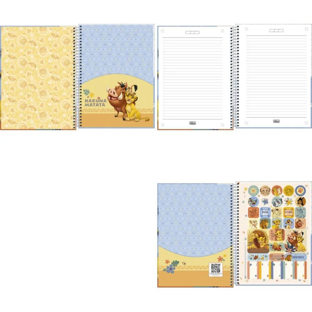 CADERNO 01X1 CAPA DURA O REI LEAO 80FLS TILIBRA (PCT.C/04) - imagem 4