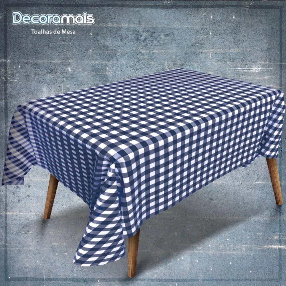 TOALHA TERMICA XADREZ AZUL MARINHO 1,40 X 30M PLASTVINIL (ROLO) - imagem 2