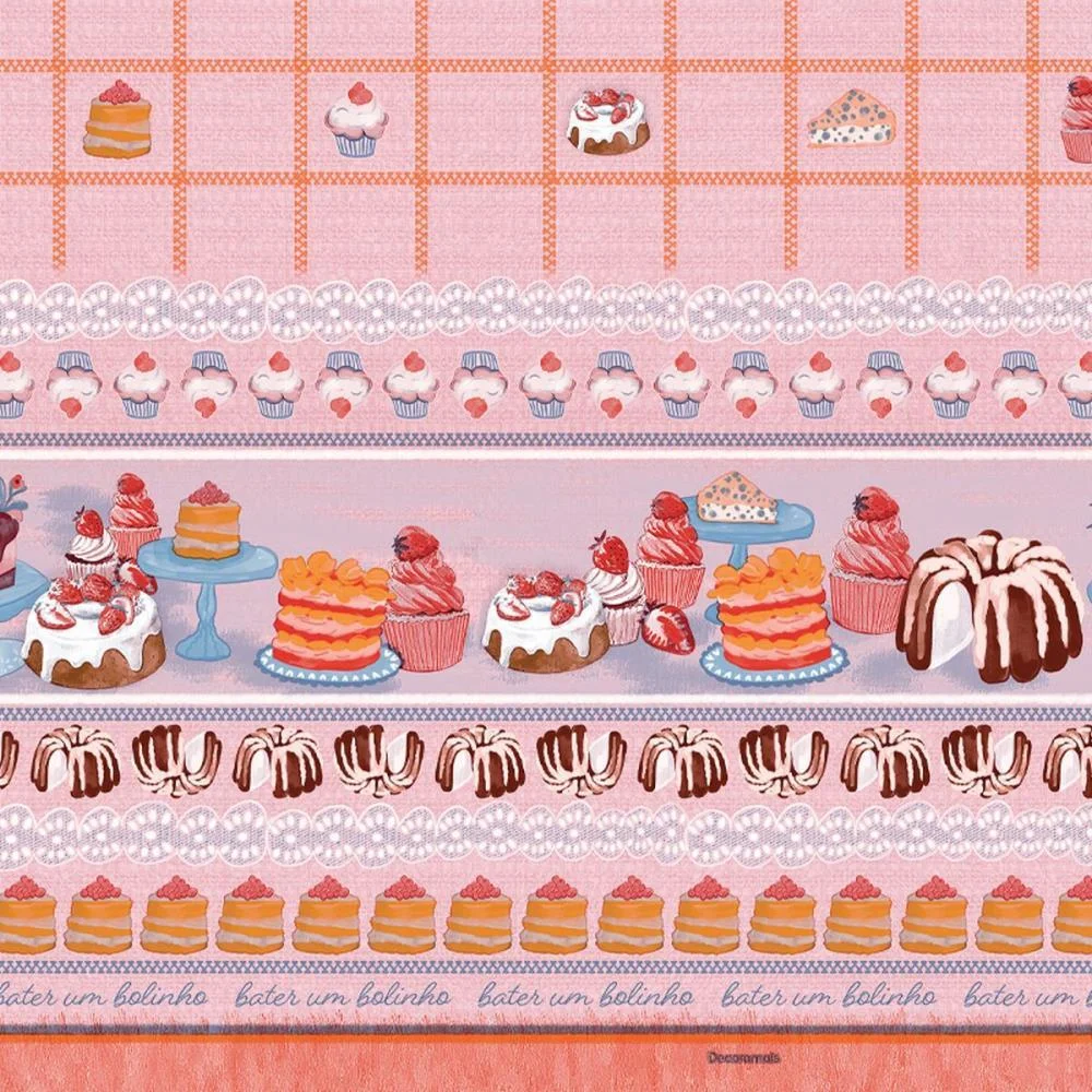 TOALHA TERMICA CUPCAKE MORANGO 1,40 X 30M PLASTVINIL (ROLO) - imagem 3
