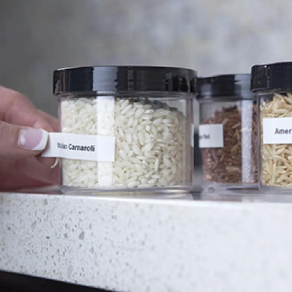 FITA PARA ROTULADOR ELETRONICO 12MMX4MTS PAPEL PRETO/BRANCO IMEX (BL.C/02) - imagem 3