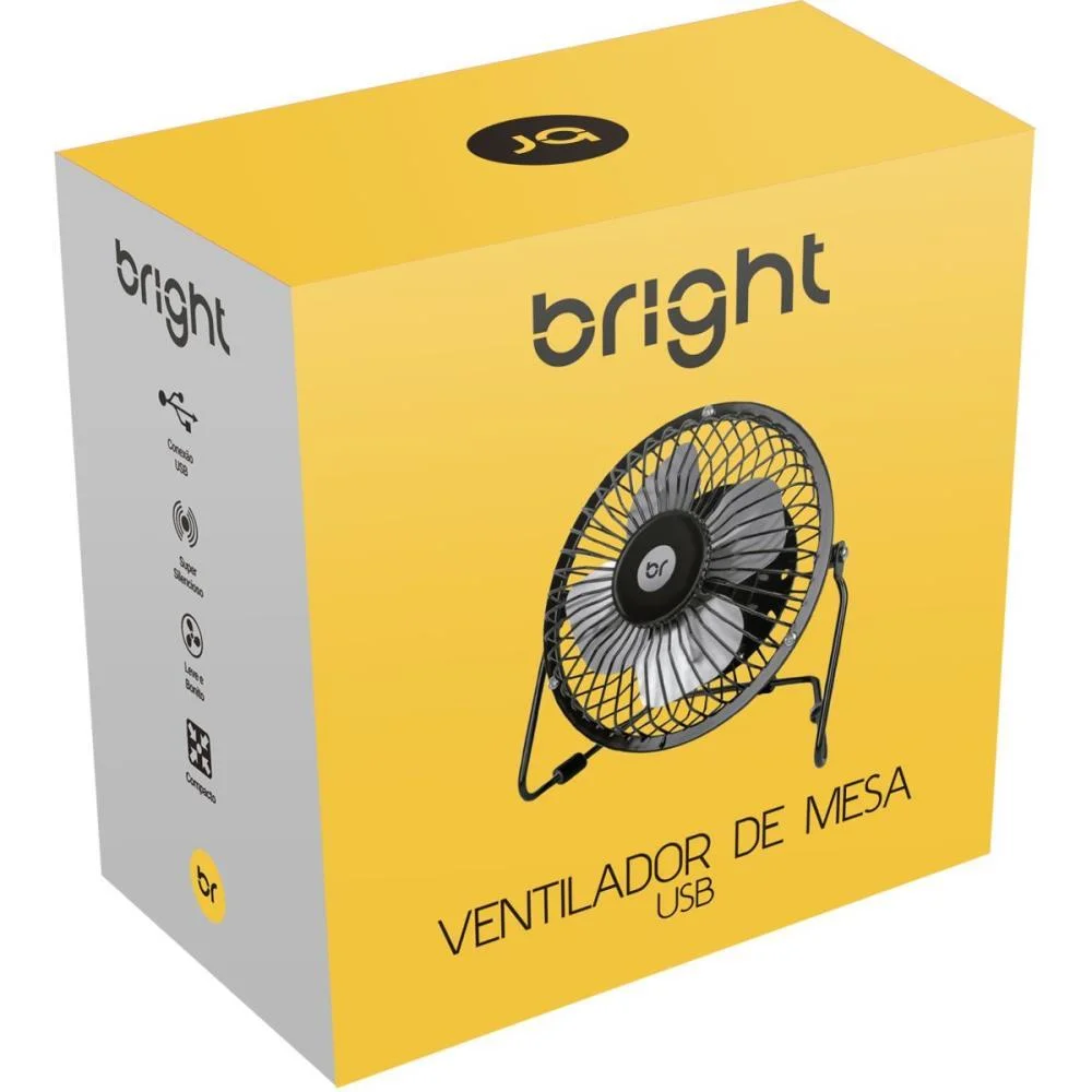 VENTILADOR USB SILENCIOSO USB PRETO BRIGHT (UNIDADE) - imagem 6