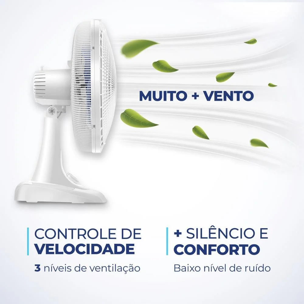 VENTILADOR MESA SUPER POWER 127V 40CM BCO MONDIAL (UNIDADE) - imagem 5