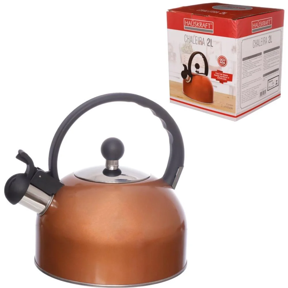 UTENSILIO DOMESTICO CHALEIRA INOX ROSE GOLD 2L WESTERN (UNIDADE) - imagem 4