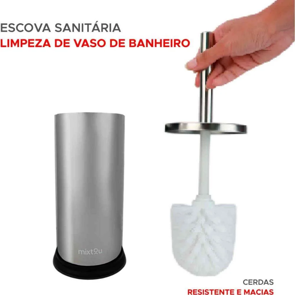 UTENSILIO DOMESTICO ESCOVA SANIT. C/SUP. INOX 30CM SANTANA CENTRO (UNIDADE) - imagem 4