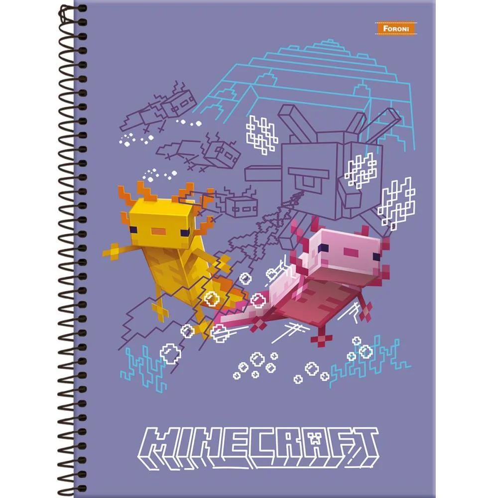 CADERNO 01X1 CAPA DURA MINECRAFT  80F FORONI (PCT.C/04) - imagem 4