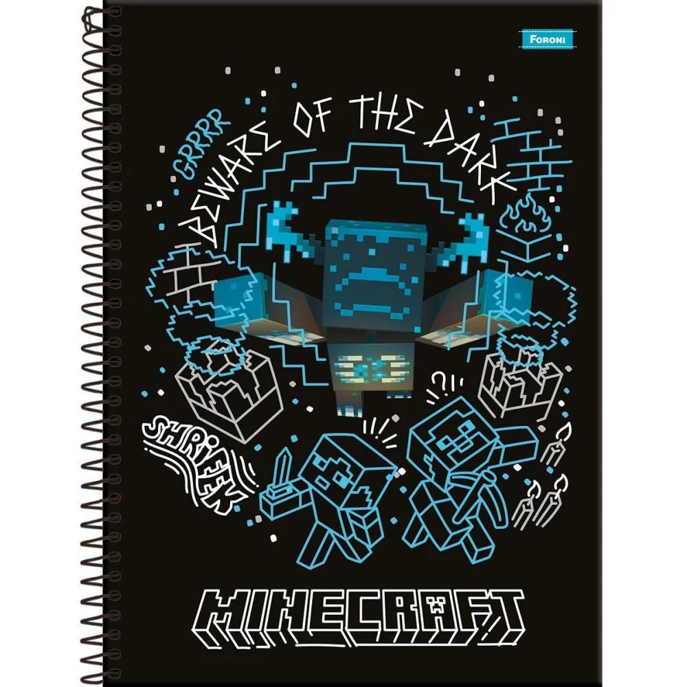 CADERNO 01X1 CAPA DURA MINECRAFT  80F FORONI (PCT.C/04) - imagem 6