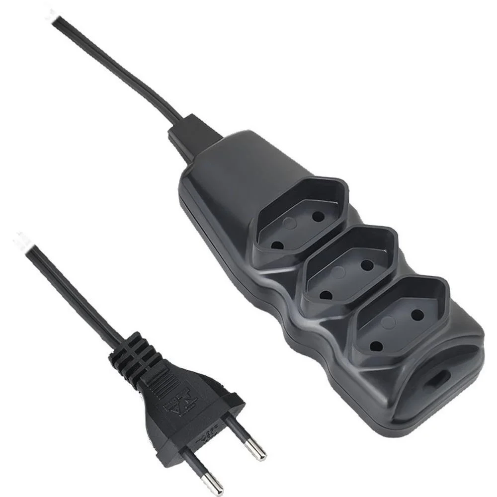 EXTENSAO ELETRICA BIPOLAR 3ENTRADAS 3MTS. PRETA ELGIN (UNIDADE) - imagem 4