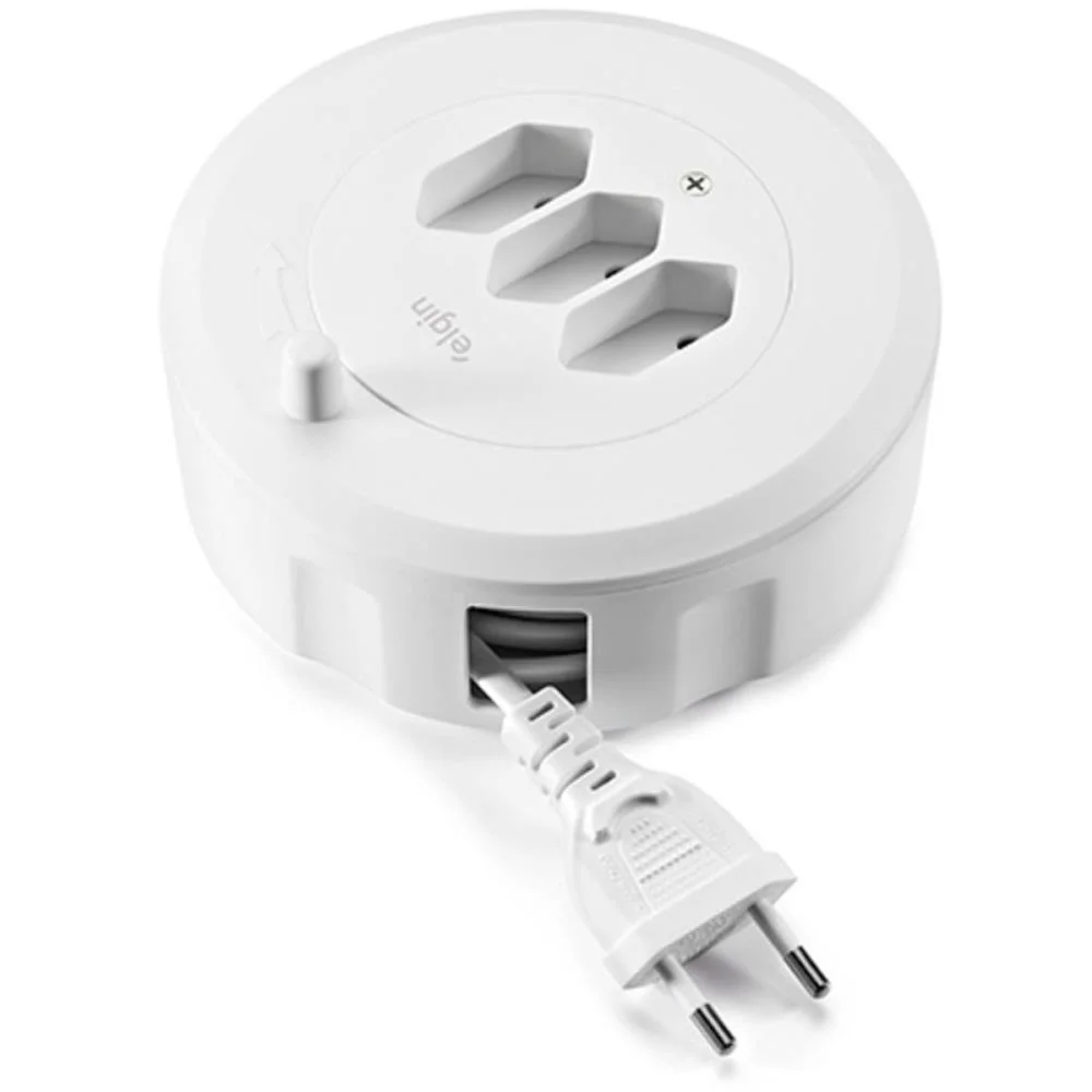 EXTENSAO ELETRICA BIPOLAR CARRETEL 2P 10AMP.5M ELGIN (UNIDADE) - imagem 2