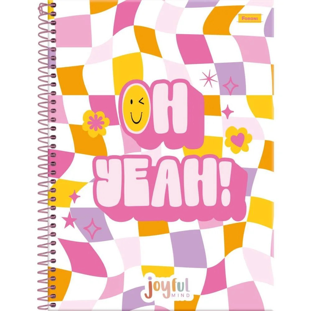 CADERNO 01X1 CAPA DURA JOYFUL MIND 80FLS. FORONI (PCT.C/04) - imagem 2