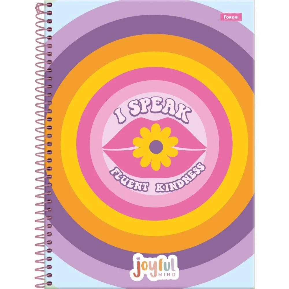 CADERNO 01X1 CAPA DURA JOYFUL MIND 80FLS. FORONI (PCT.C/04) - imagem 6