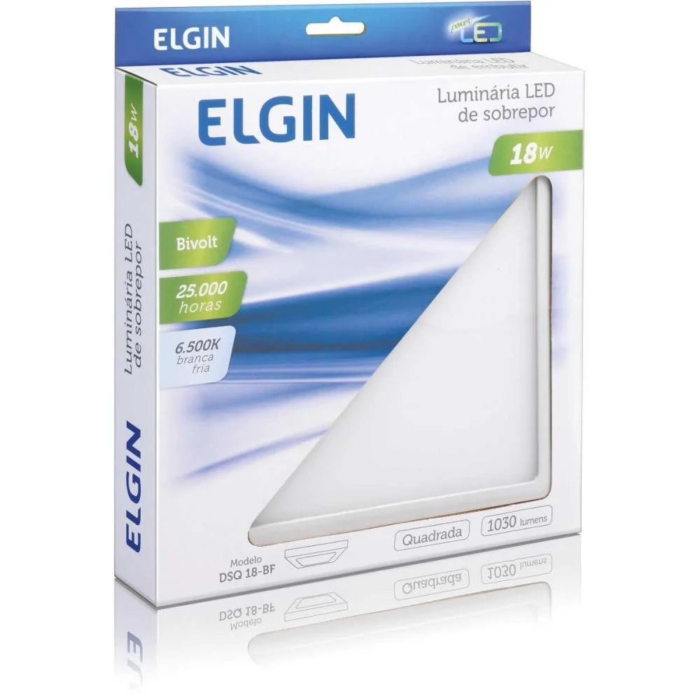 LUMINARIA LED QUADRADA 18W SOBREPOR 6500K ELGIN (UNIDADE) - imagem 5