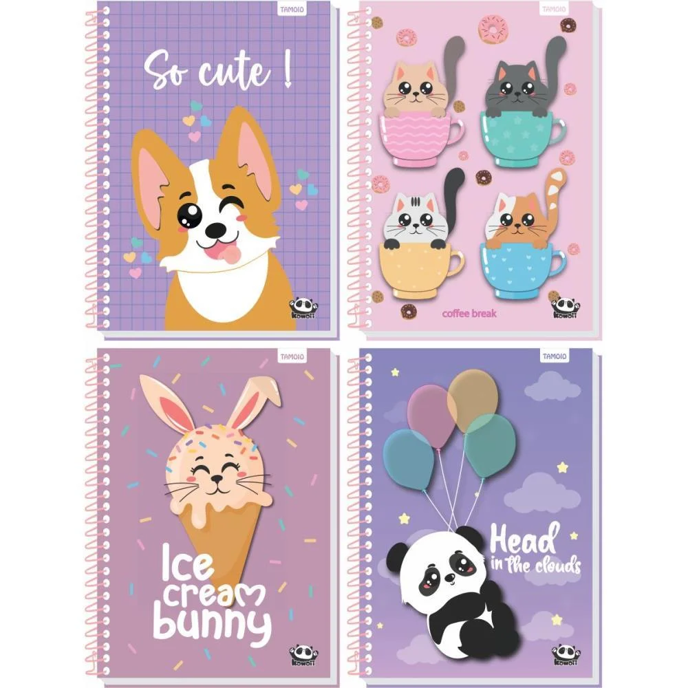 CADERNO 01X1 CAPA DURA KAWAII 80 FOLHAS TAMOIO (PCT.C/04) - imagem 2