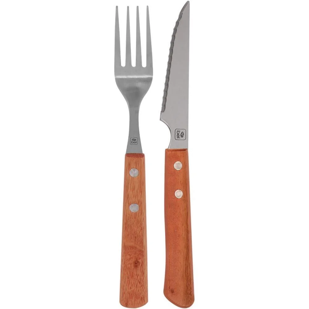 TALHER JOGO INOX CABO DE MADEIRA 8PCS BEL (UNIDADE) - imagem 3