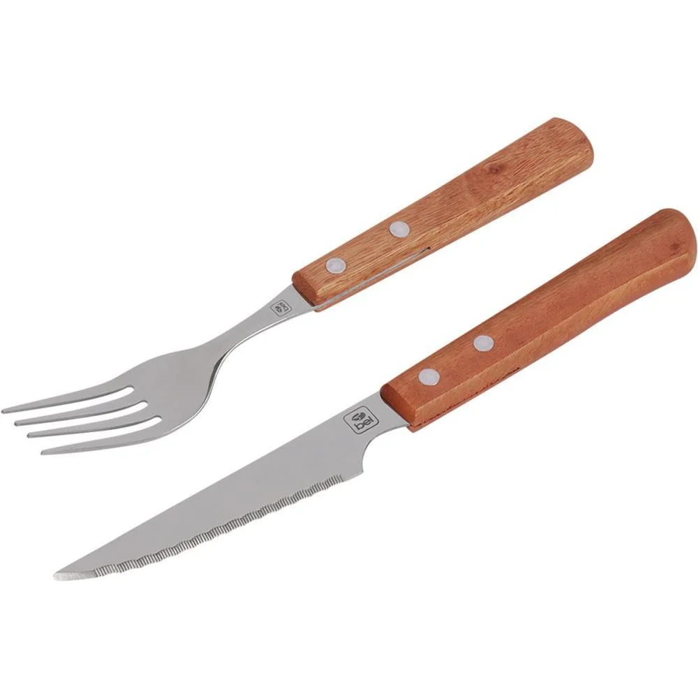 TALHER JOGO INOX CABO DE MADEIRA 8PCS BEL (UNIDADE) - imagem 4