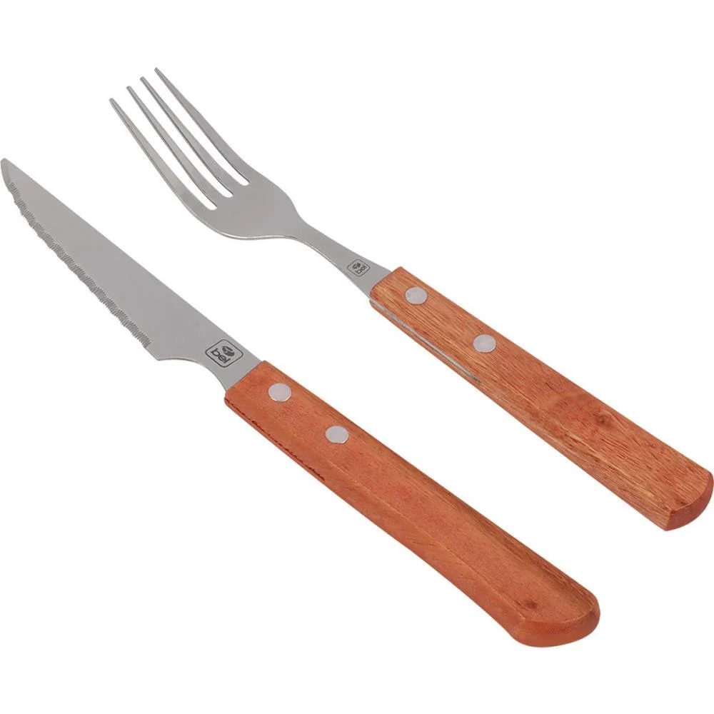 TALHER JOGO INOX CABO DE MADEIRA 8PCS BEL (UNIDADE) - imagem 5