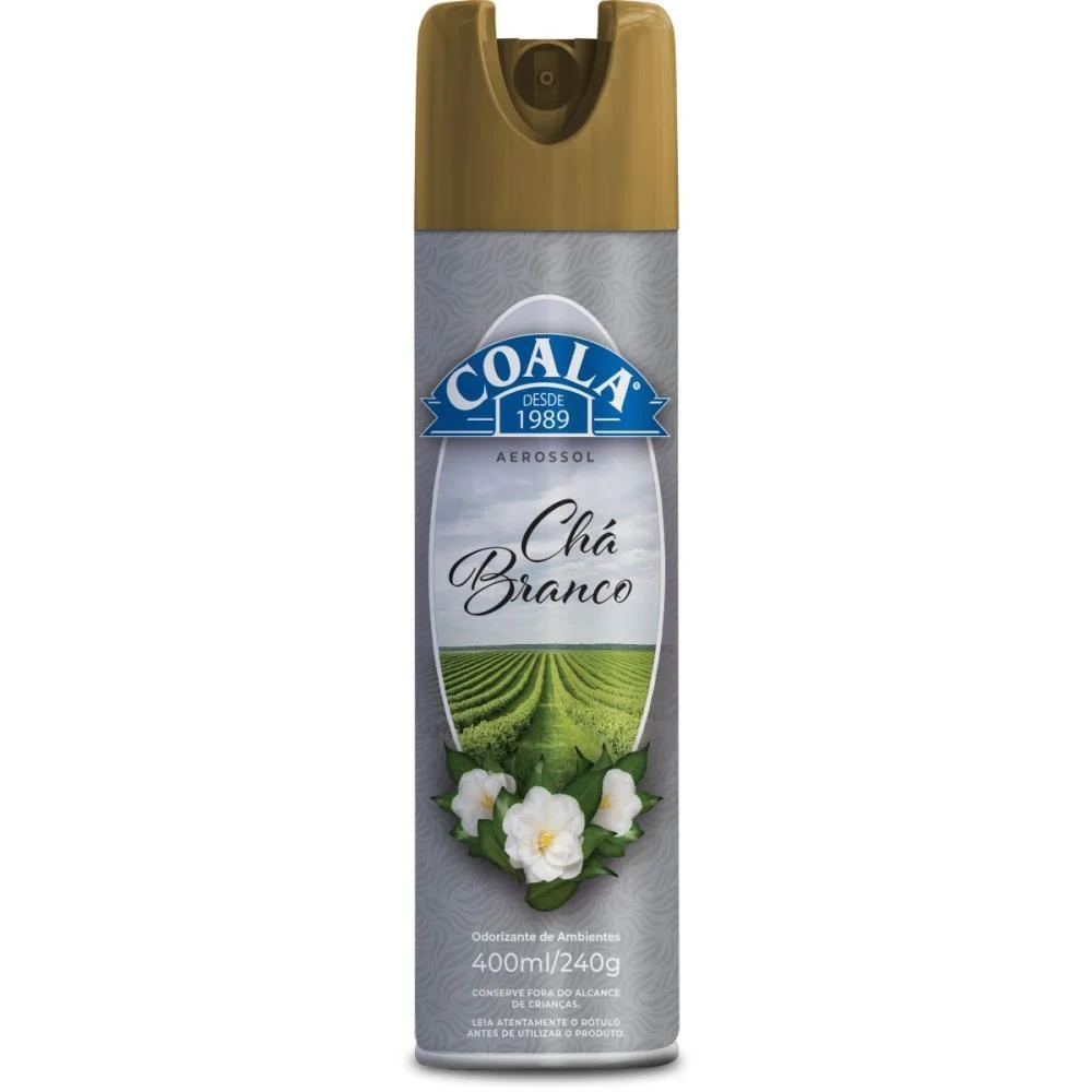 ODORIZADOR DE AMBIENTE COALA CHA BRANCO 400ML/240GR COALA (UNIDADE) - imagem 3