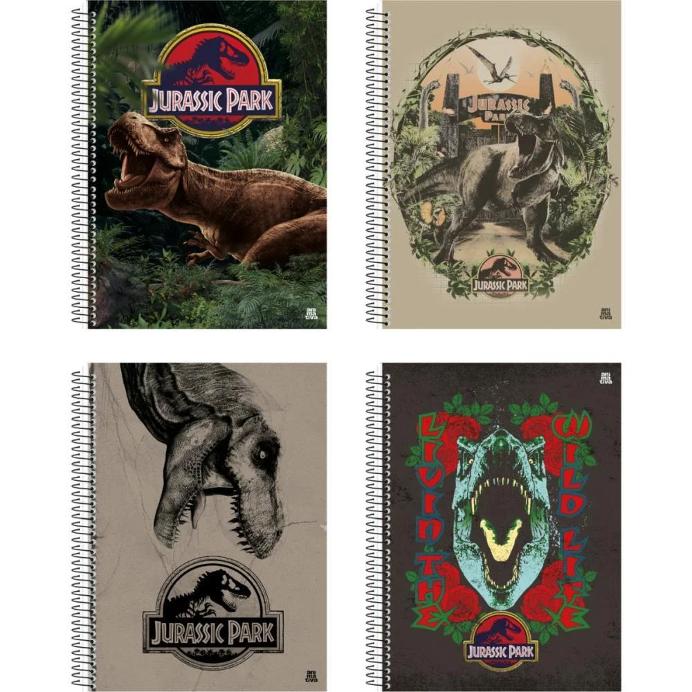 CADERNO 01X1 CAPA DURA JURASSIC PARK 80F ANIMATIVA (PCT.C/04) - imagem 3