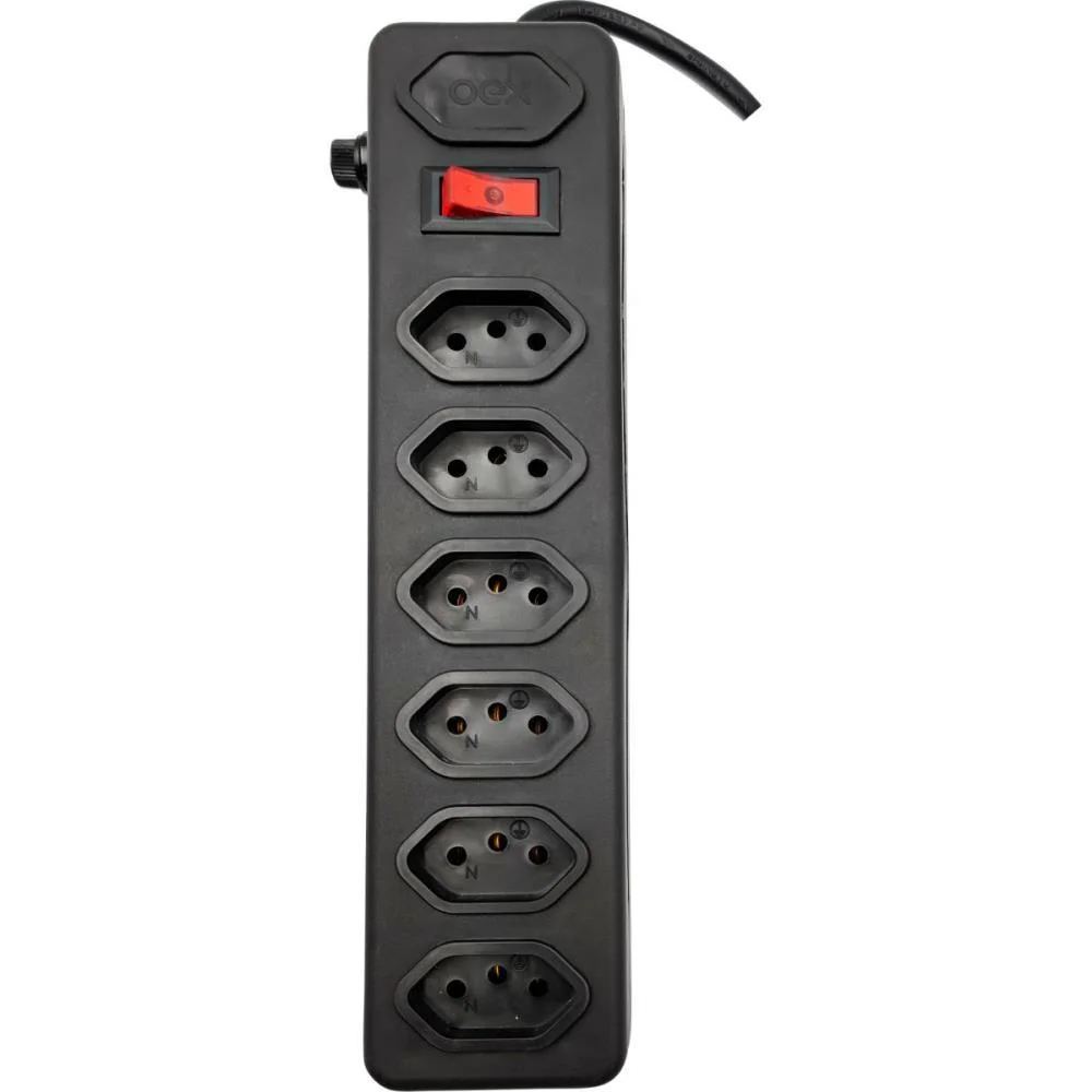 FILTRO DE LINHA 6 TOMADAS 1,5M 10A PRETO NEWEX (UNIDADE) - imagem 3