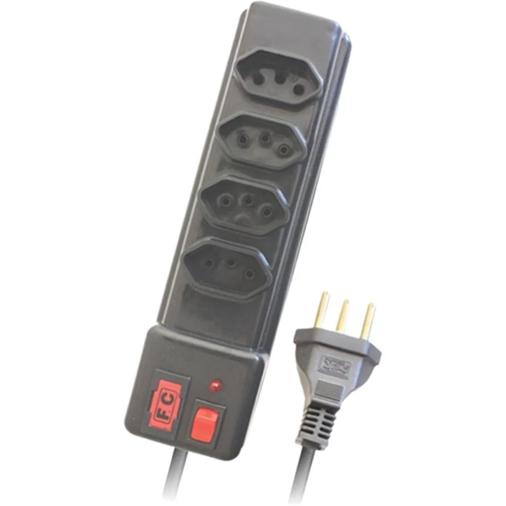 FILTRO DE LINHA 4 TOMADAS 0,80M PT F.C. (UNIDADE) - imagem 3