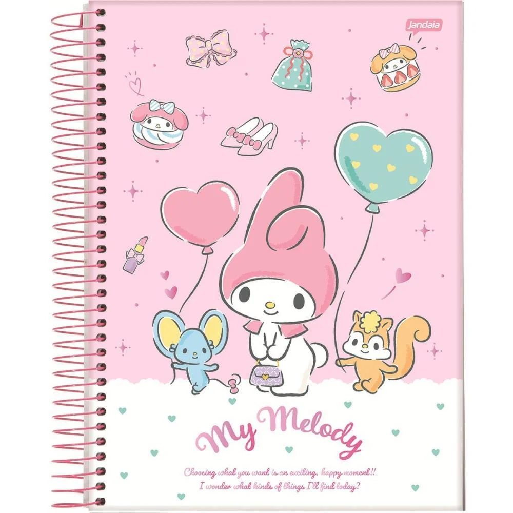 CADERNO 01X1 CAPA DURA MY MELODY 80FLS. I.A JANDAIA (PCT.C/04) - imagem 5