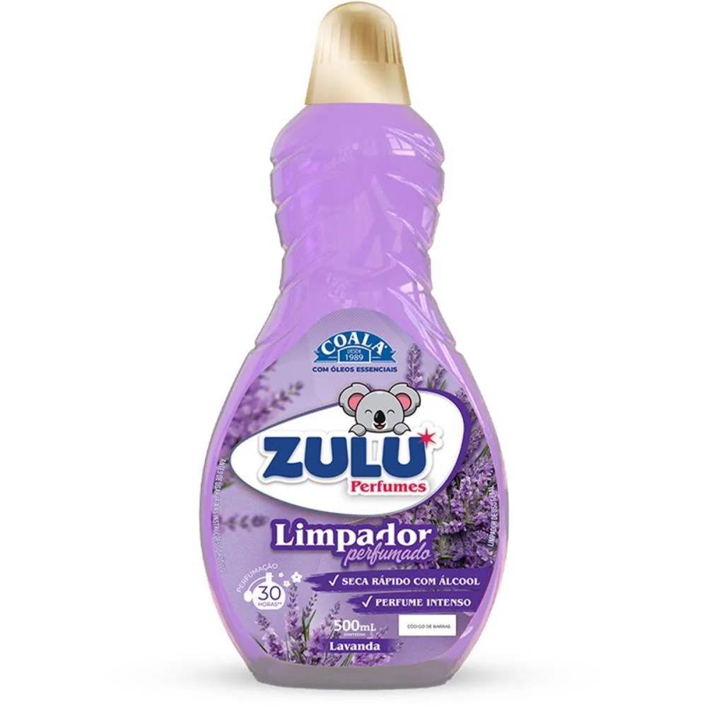 LIMPADOR PERFUMADO ZULU/COALA LAVANDA 500ML COALA (CX.C/12) - imagem 2