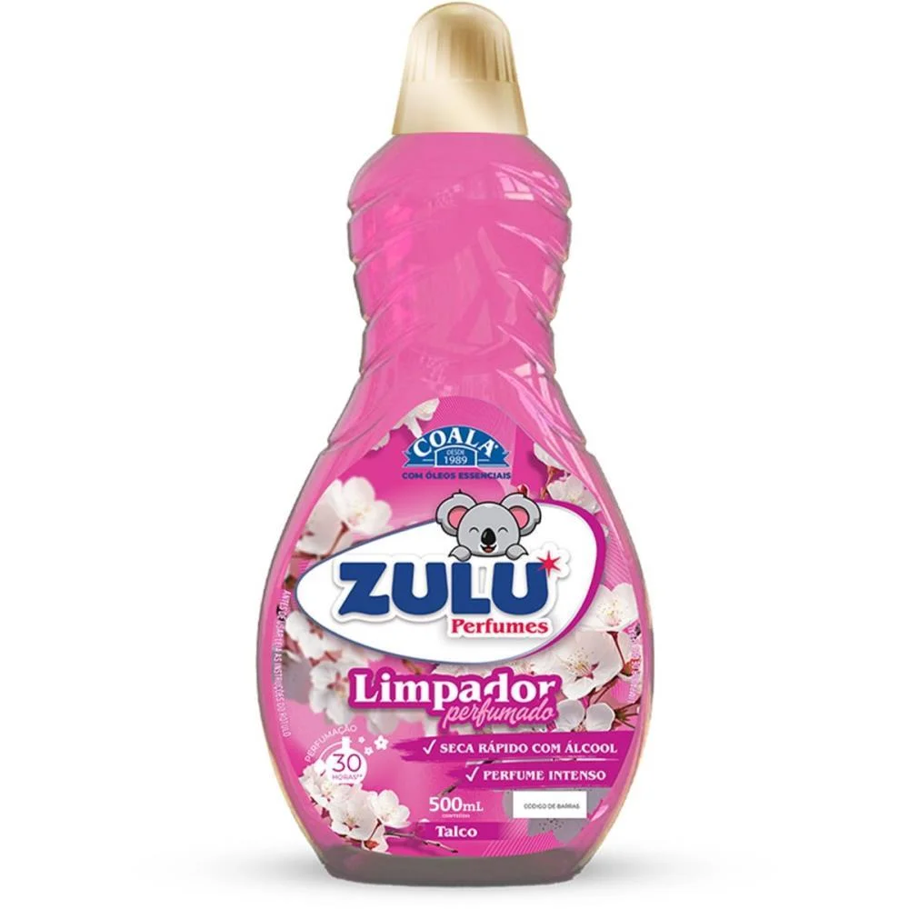 LIMPADOR MULTIUSO ZULU TALCO 500ML COALA (CX.C/12) - imagem 2