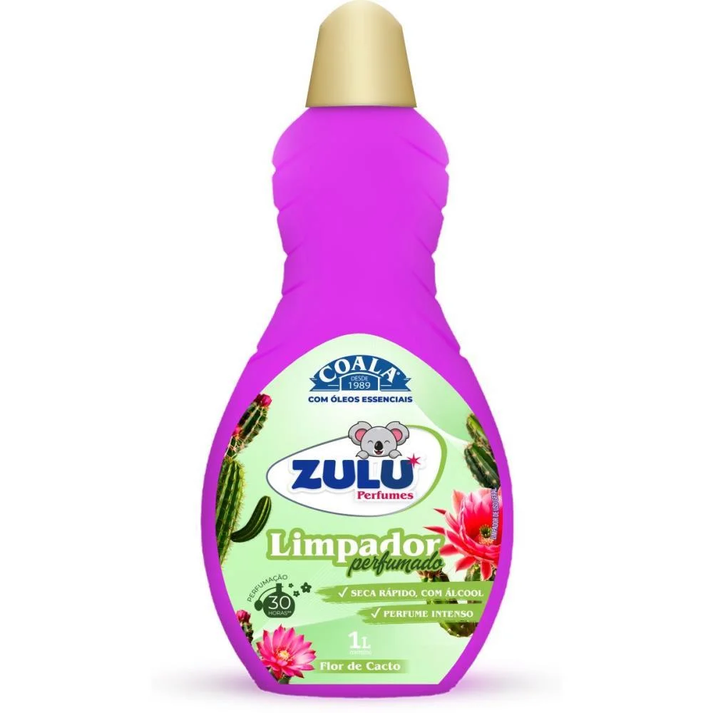 LIMPADOR PERFUMADO ZULU/COALA FLOR DE CACTO 1L COALA (CX.C/12) - imagem 2