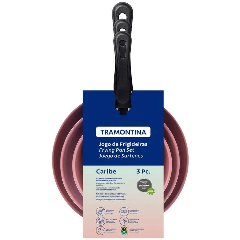 PANELA FRIGIDEIRA JOGO CARIBE 3PCS RS TRAMONTINA (UNIDADE) - imagem 4