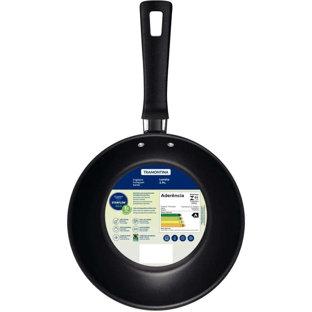 PANELA FRIGIDEIRA LORETO 18CM GRAFITE TRAMONTINA (UNIDADE) - imagem 4