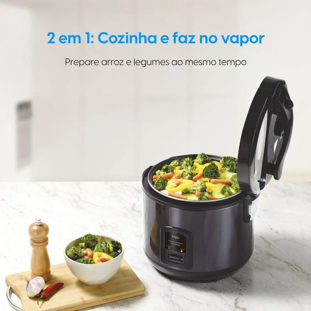 PANELA DE ARROZ ELETRICA VISIO RICE GLASS 10XICARAS PT ELGIN (UNIDADE) - imagem 4