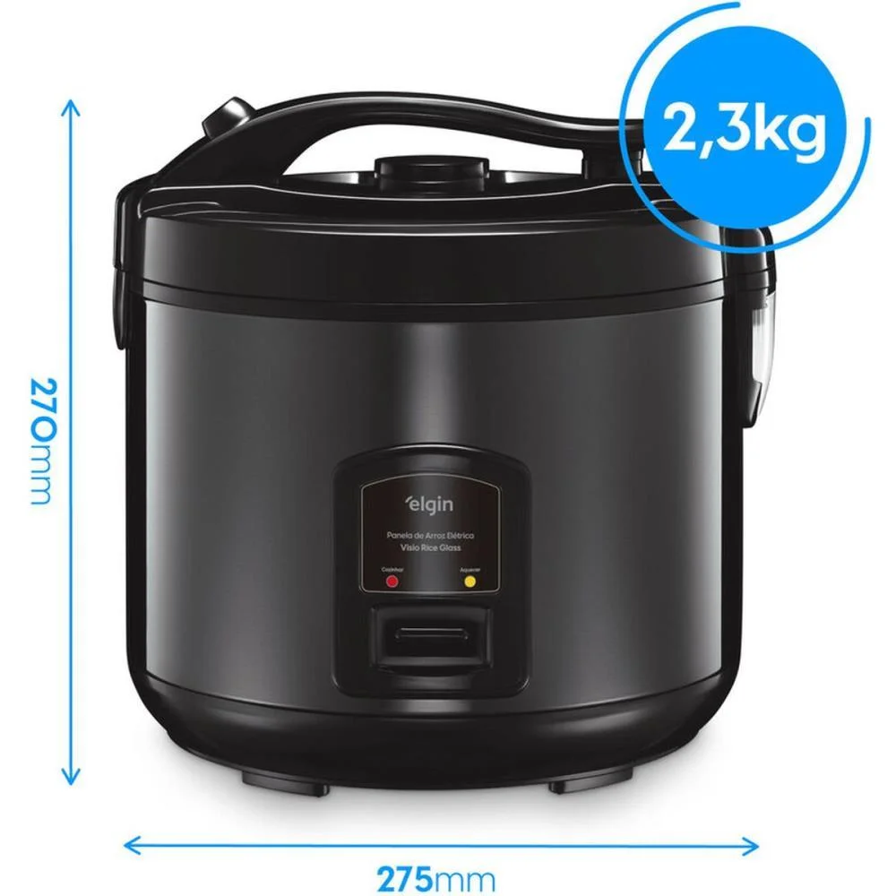 PANELA DE ARROZ ELETRICA VISIO RICE GLASS 10XICARAS PT ELGIN (UNIDADE) - imagem 5