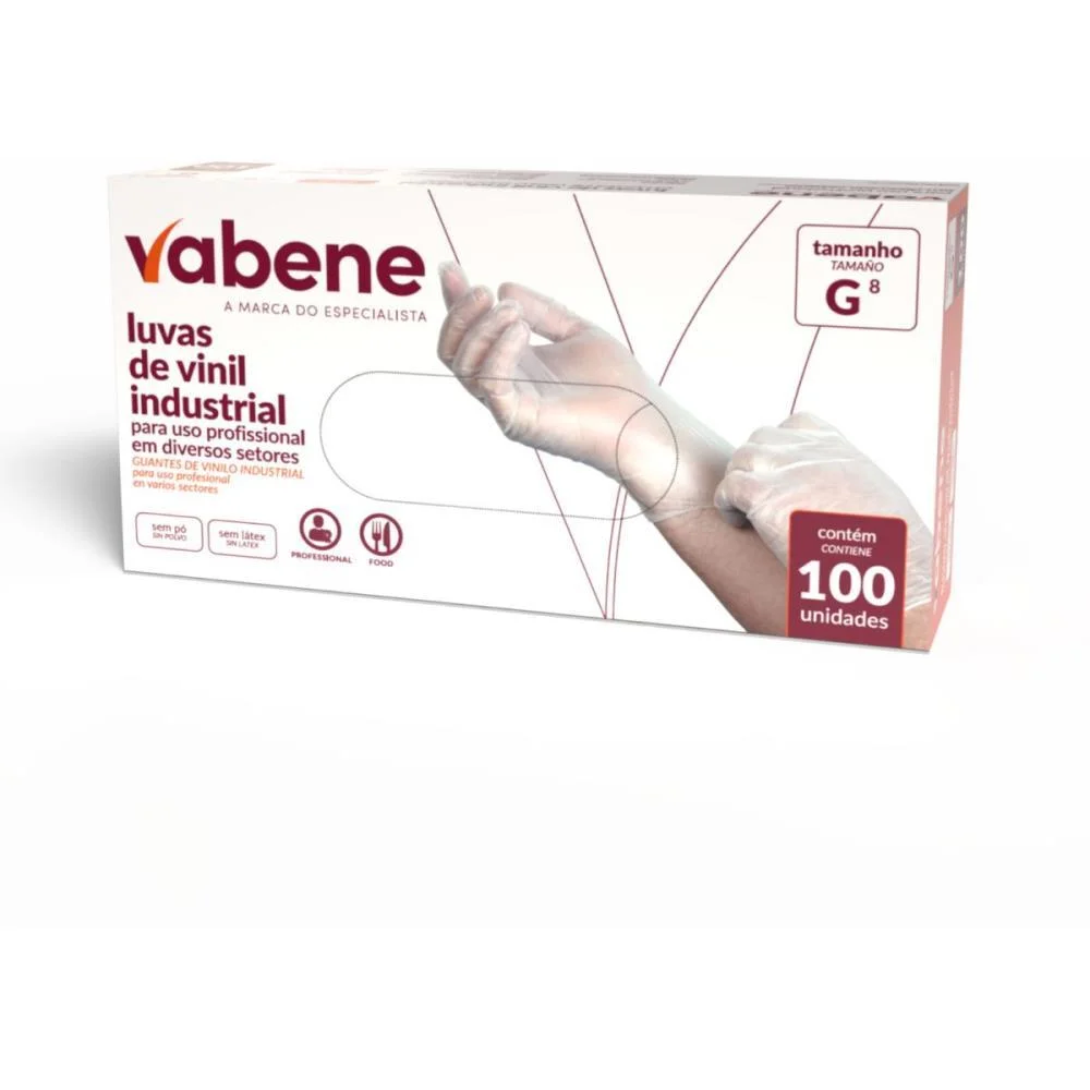 LUVA VINIL G SEM PO VABENE (CX.C/100) - imagem 2