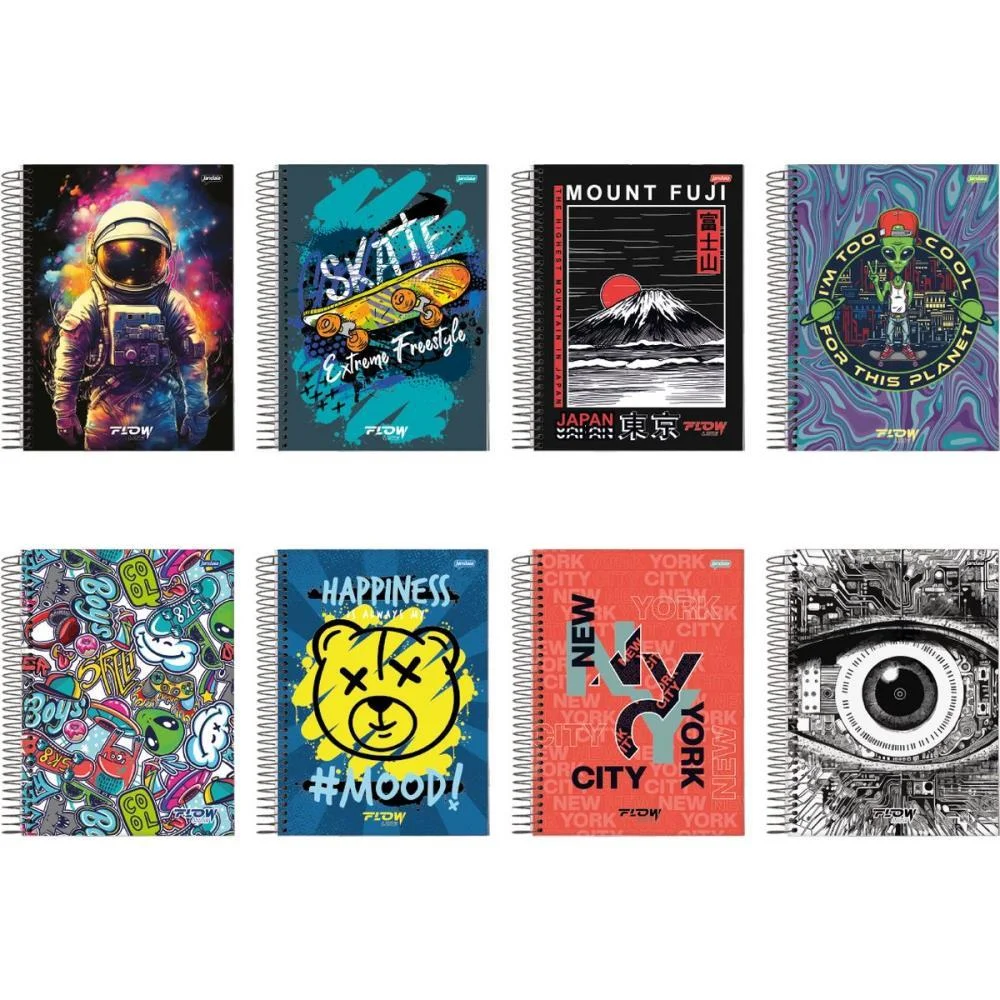 CADERNO 01X1 CAPA DURA FLOW 80FLS. JANDAIA (PCT.C/04) - imagem 2