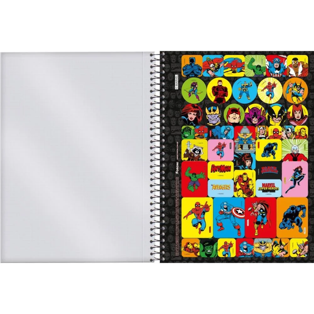 CADERNO 01X1 CAPA DURA MARVEL COMICS  80F FORONI (PCT.C/04) - imagem 7
