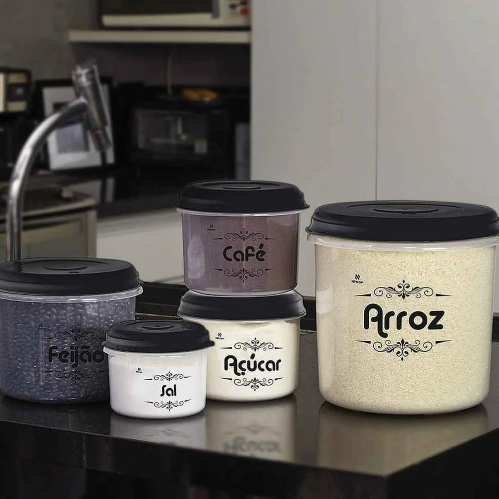 POTE PLASTICO CONJ.5 POTES P/MANTIMENTO (S) NITRON (UNIDADE) - imagem 4