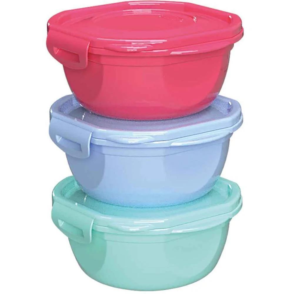 POTE PLASTICO CONJ.3PT RED. C/TRAVA 450ML (S NITRON (KIT) - imagem 3