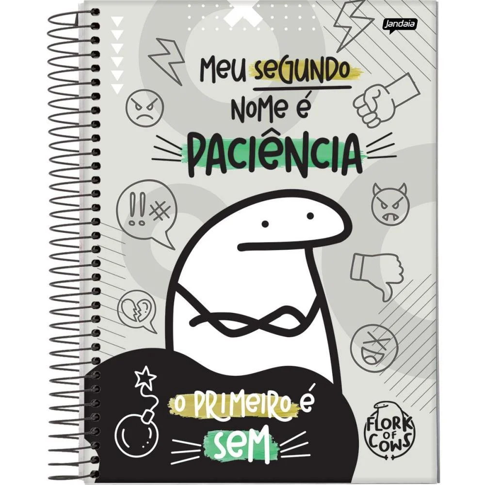 CADERNO 01X1 CAPA DURA FLORK 80FLS. I.A JANDAIA (PCT.C/04) - imagem 5