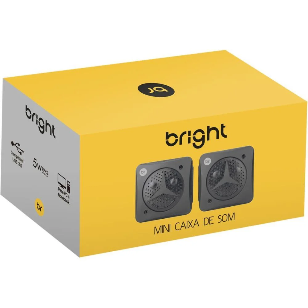 CAIXA DE SOM P/ COMPUTADOR MINI CAIXA USB 5W RMS BRIGHT (UNIDADE) - imagem 4