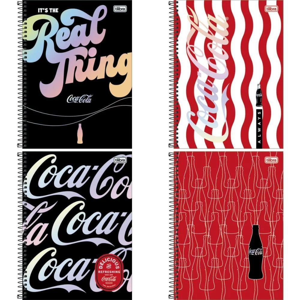 CADERNO 01X1 CAPA DURA COCA COLA CONNECT 80FLS TILIBRA (PCT.C/04) - imagem 2