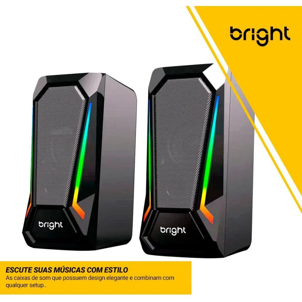 CAIXA DE SOM P/ COMPUTADOR MINI CAIXA PEGASUS 10W BRIGHT (UNIDADE) - imagem 2