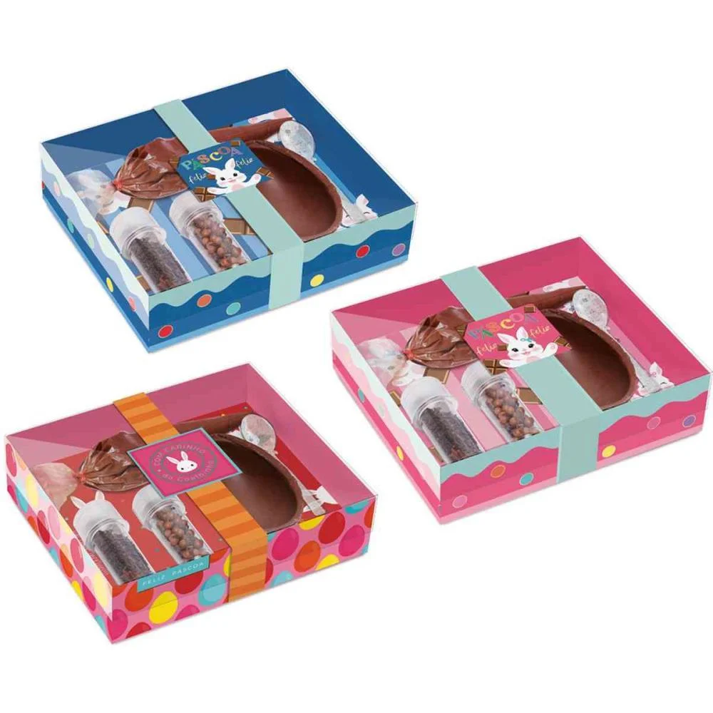 CAIXA P/OVO DE PASCOA KIT CONFEITEIRO 100G (S) CROMUS (UNIDADE) - imagem 2