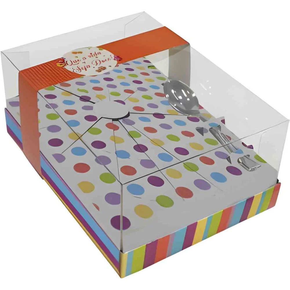 CAIXA P/OVO DE PASCOA 500G C/COLHER POA COLORS XINGO EMBALAGENS (PCT.C/05) - imagem 2