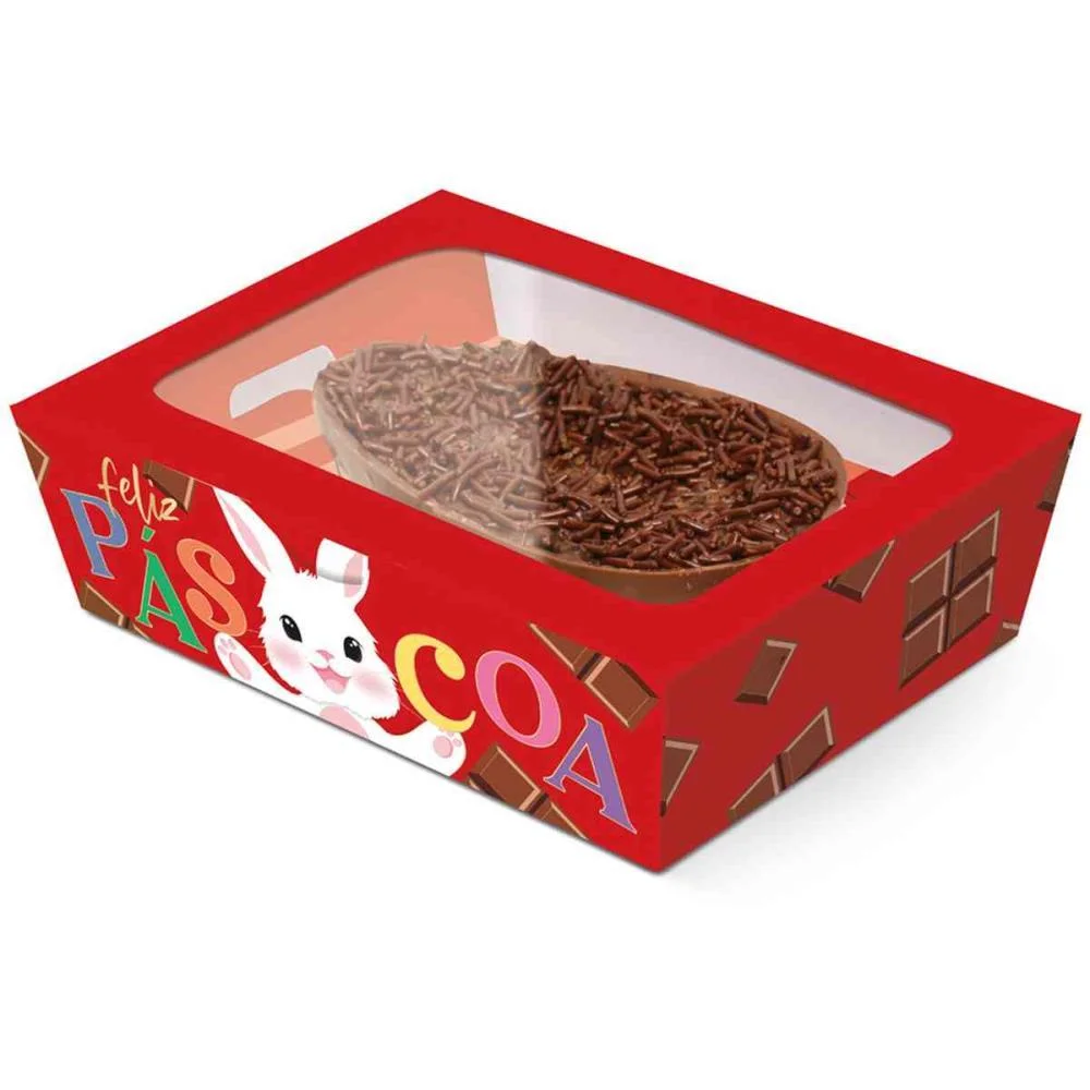 CAIXA P/OVO DE PASCOA 250G C/COLHER FELICITA CROMUS (PCT.C/06) - imagem 2