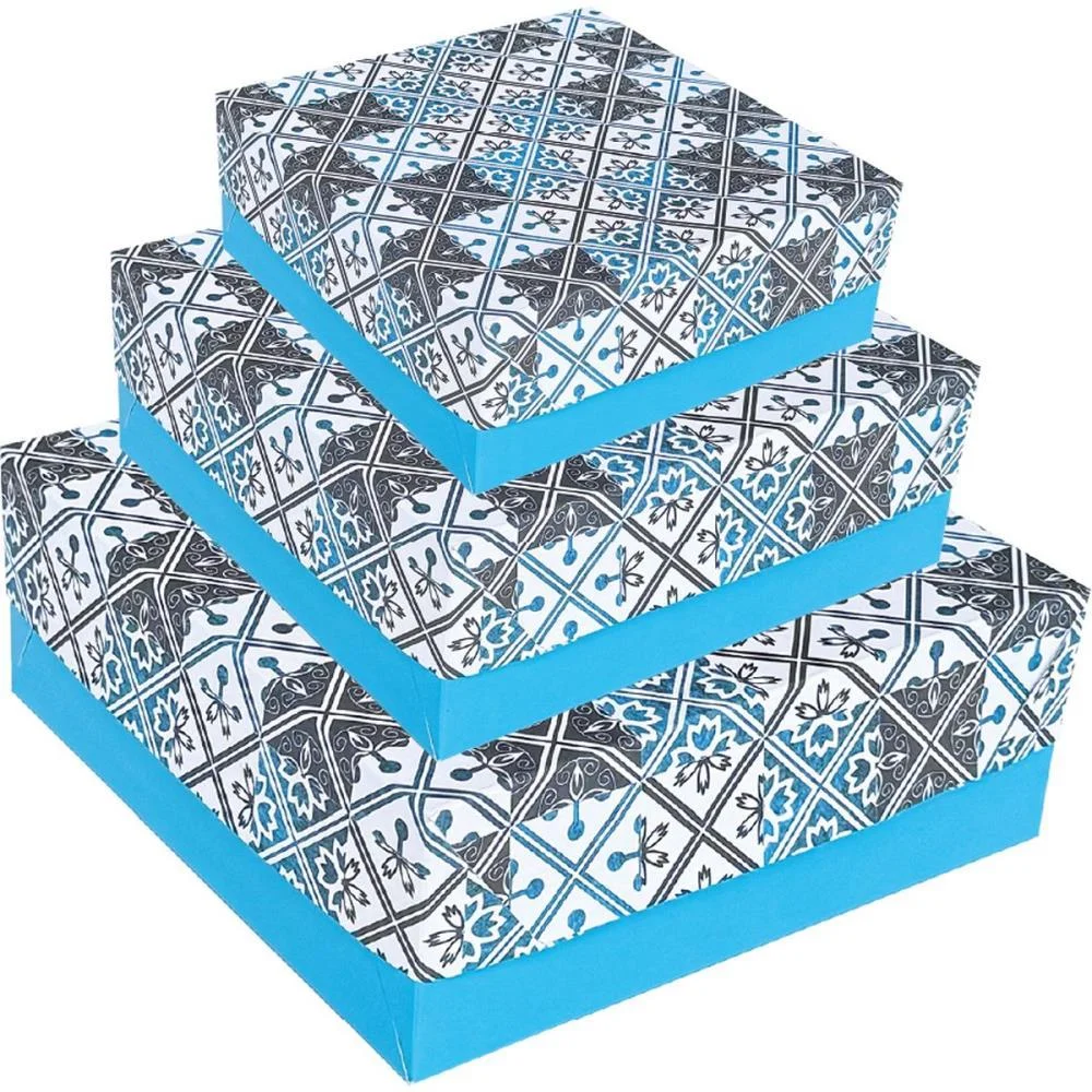 CAIXA PARA PRESENTE COM TAMPA MD 21X21X8 4MOD. CRISTINA (PCT.C/16) - imagem 4